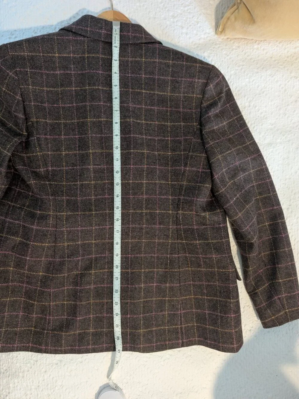 Lands' End Brown Wool Blazer Jacket